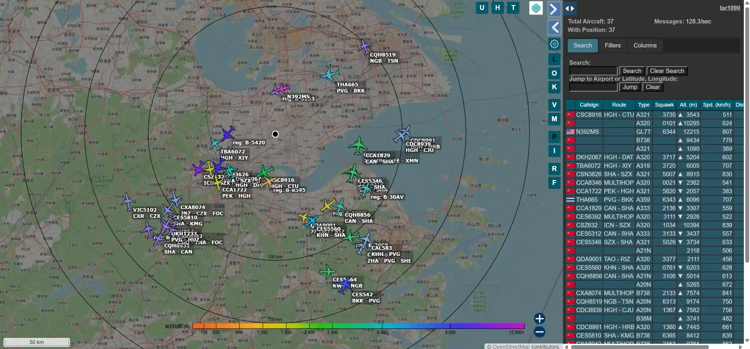 tar1090 Web UI